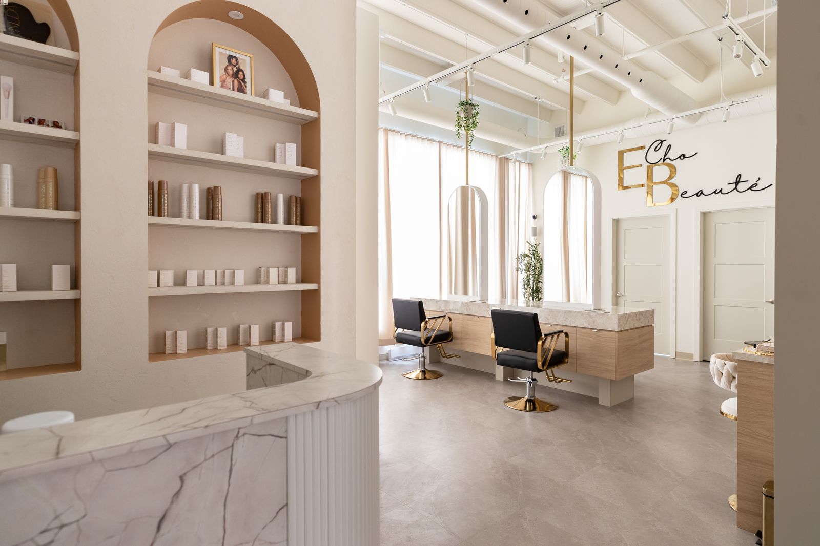 Salon beauté accueil réception
